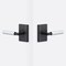 Sure-Loc Hardware Sure-Loc Hardware Levanto Passage Rosette, Flat Black, Knurled Grip in Polished Chrome LV101 FBL GRIP-KN 26 - alternate 1